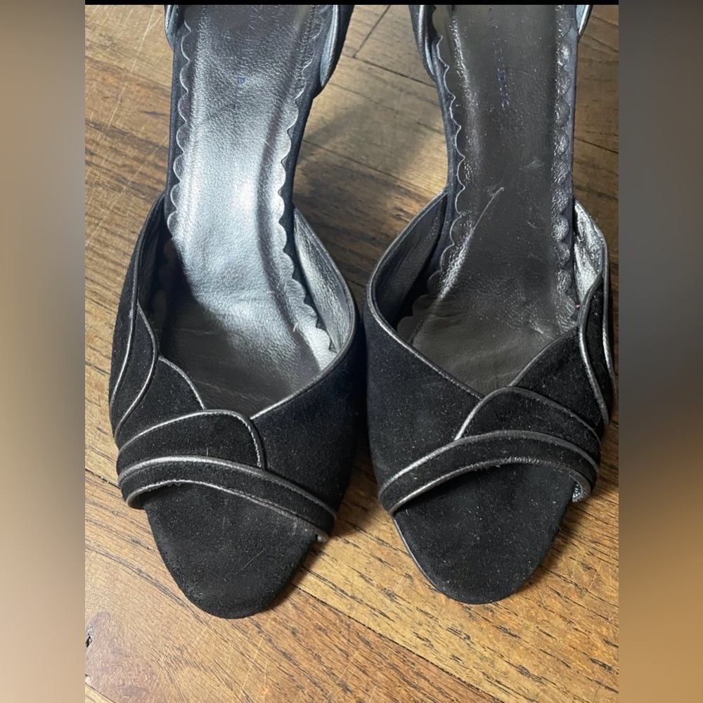 Banana Republic Italy Leather Heels Black Size 9 - Picture 6 of 9